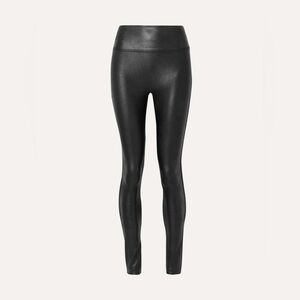 NWT SPANXshape ™ Faux Leather Leggings black petite M